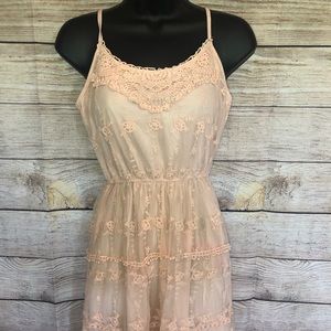 Pink lace dress